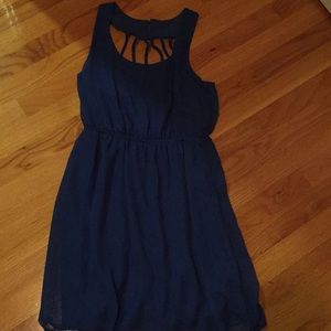 Blue summer midi dress